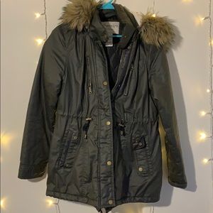 Cute army green winter jacket